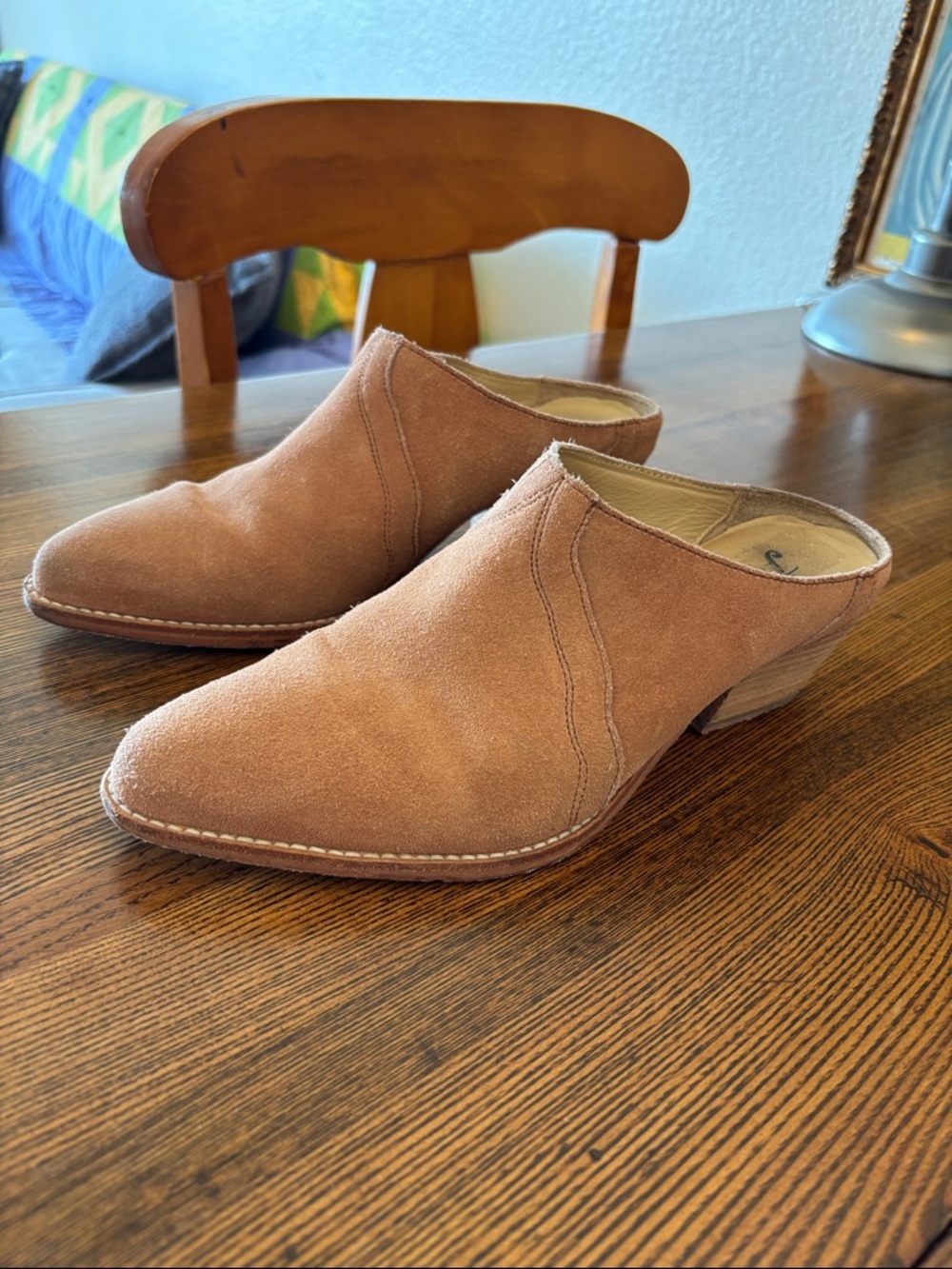 Free People Suede Slip-On Mule Loafers
